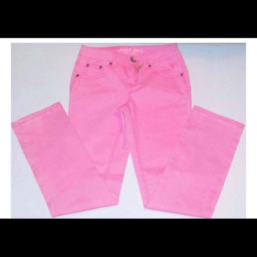 Justice Neon Pink Girls Jeans
